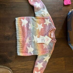 Design History Pink and Purple Star Sweater